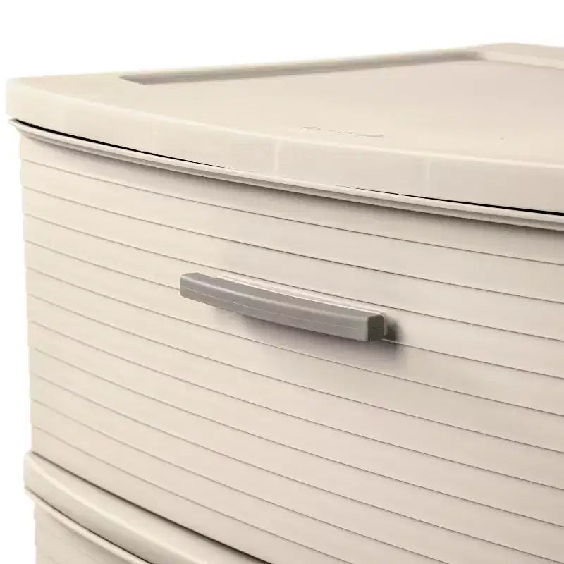 Cassettiera larga a 3 cassetti – Bianco Neve, plastica senza BPA, Prodotto negli USA, Nessun assemblaggio richiesto