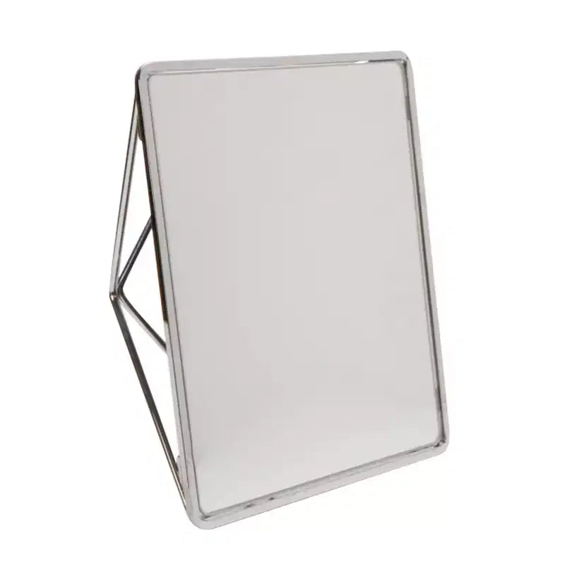 Geometric Vanity Mirror Chrome - Home Details: Freestanding Metal Frame, Bathroom & Desk Accessory