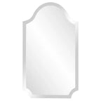 Frameless Rectangular Mirror with Arch and Scalloped Corners - Howard Elliott: Modern Decor, 27"x16", Wall Mounted