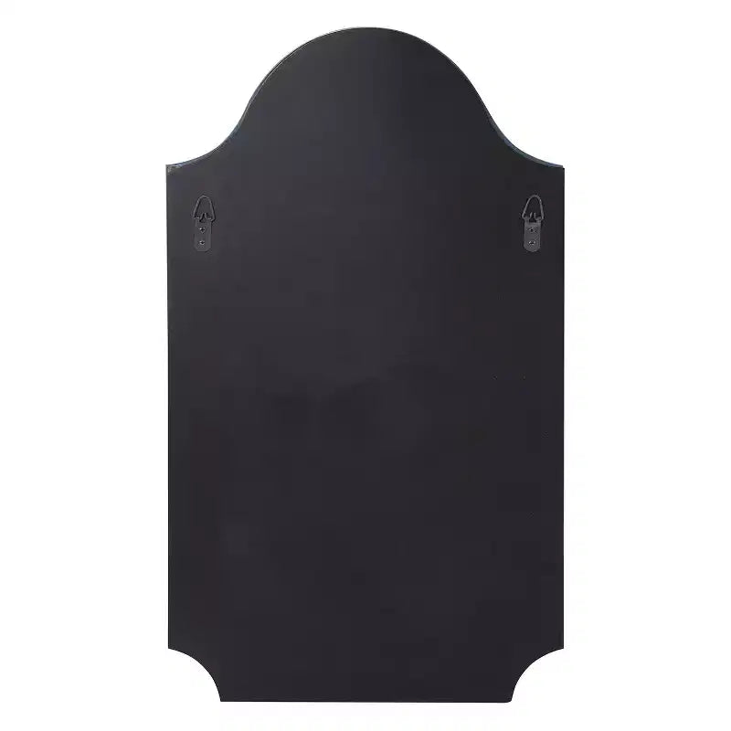 Specchio da parete senza cornice a forma di arco con angoli smerlati – 68,6x40,6 cm, bordo smussato, pronto per essere appeso