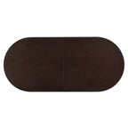 Tavolo da pranzo ovale da 224 cm – Base a doppio piedistallo, 6 posti, venatura del legno naturale, MDF e ferro