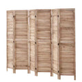 VEVOR Wood Room Divider, 6 Panel Wood Folding Privacy Screen, 66.9 Inches Tall Indoor Louvered Partition Divider, Portable Decoration Screen