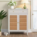 MAYEERTY Shoe Storage Cabinet with Adjustable Shelves & Large Drawer