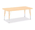 Jonti-Craft Berries Adult Height Maple Top/Edge Rectangle Table (24 x 48) in Beige
