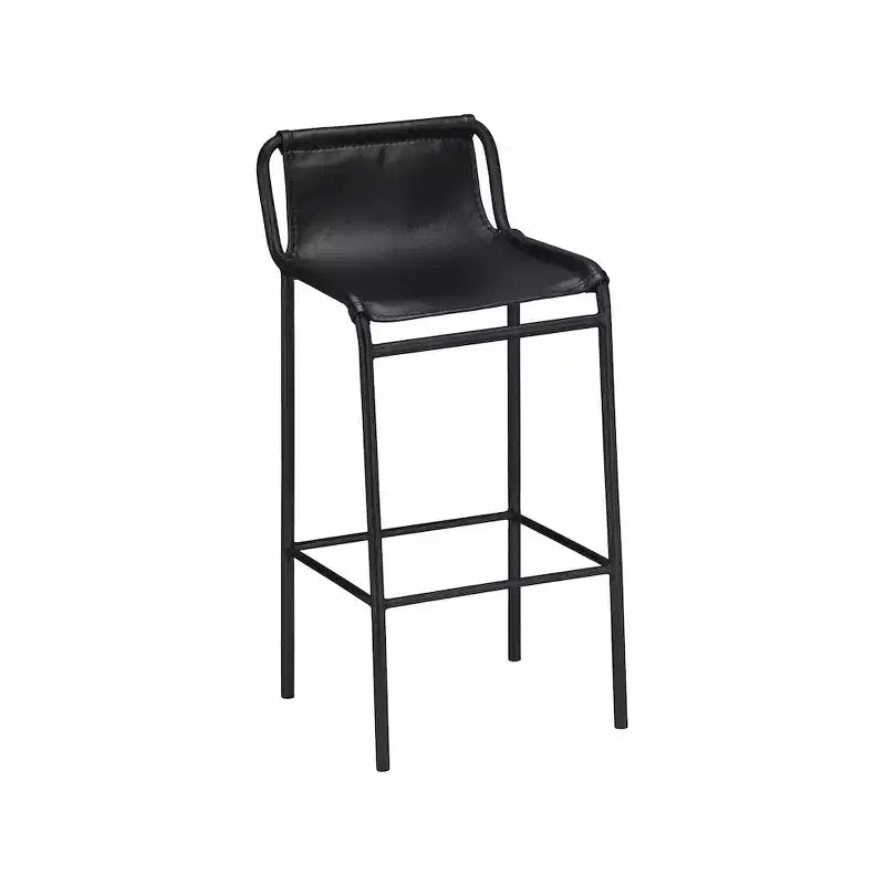 Meridian Furniture,Dax Black Vegan Leather Counter Stool