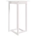 vidaXL White Solid Wood Pine bar Table - Square Bistro/Dining Furniture for Kitchen, Breakfast Nook/bar Areas