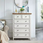 6 Drawers Dresser, Chest of Drawers Closet Organizers and Storage Clothes Storage Drawers Cabinet, Farmhouse Dresser Organizer