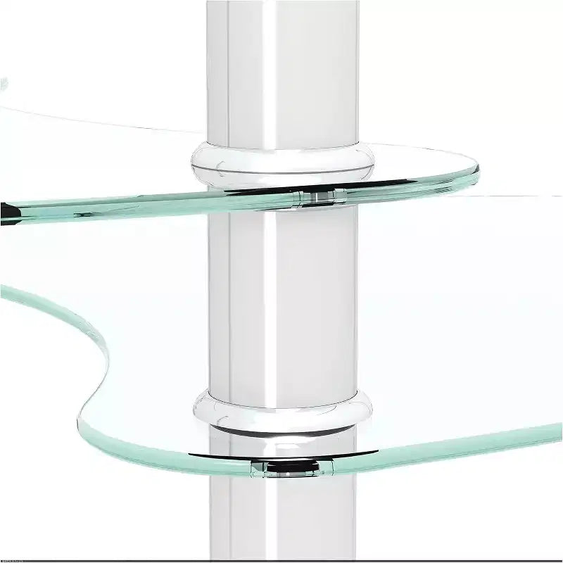 Tavolino da caffè ovale moderno con piano in vetro e gambe in rovere - 89,94x50,01x45,01 cm - Capacità di carico 100 kg