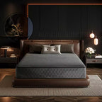 Swedrea Hybrid Mattress Breathable Medium Cooling Memory Foam Bed-in-a-Box Black