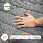 Materasso Full Hybrid – Medio Rigido, Molle Insacchettate + Memory Foam, 25 cm, CertiPUR-US, Nero