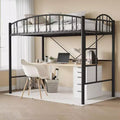 GustoWave Twin Loft Bed, with Ladde and Arched Guardrail