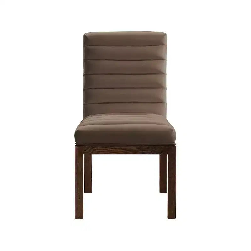 Sedia da pranzo in velluto – Trapuntatura profonda a canali, gambe in legno di frassino noce, design contemporaneo