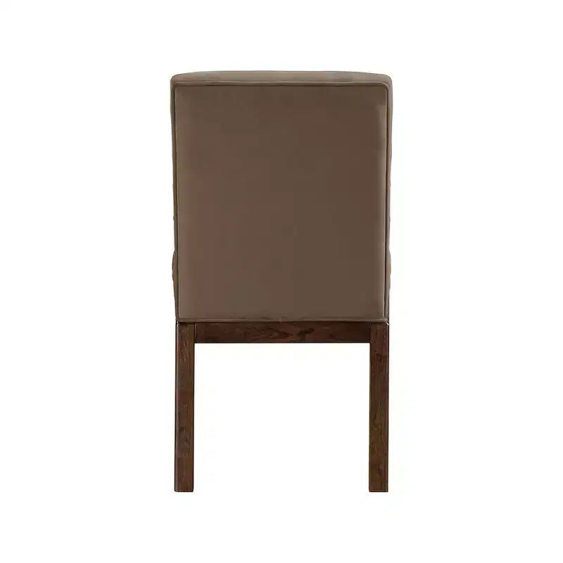 Sedia da pranzo in velluto – Trapuntatura profonda a canali, gambe in legno di frassino noce, design contemporaneo
