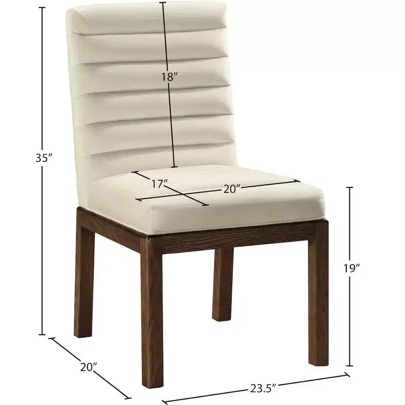 Sedia da pranzo in velluto – Trapuntatura profonda a canali, gambe in legno di frassino noce, design contemporaneo