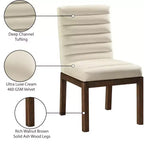Sedia da pranzo in velluto – Trapuntatura profonda a canali, gambe in legno di frassino noce, design contemporaneo