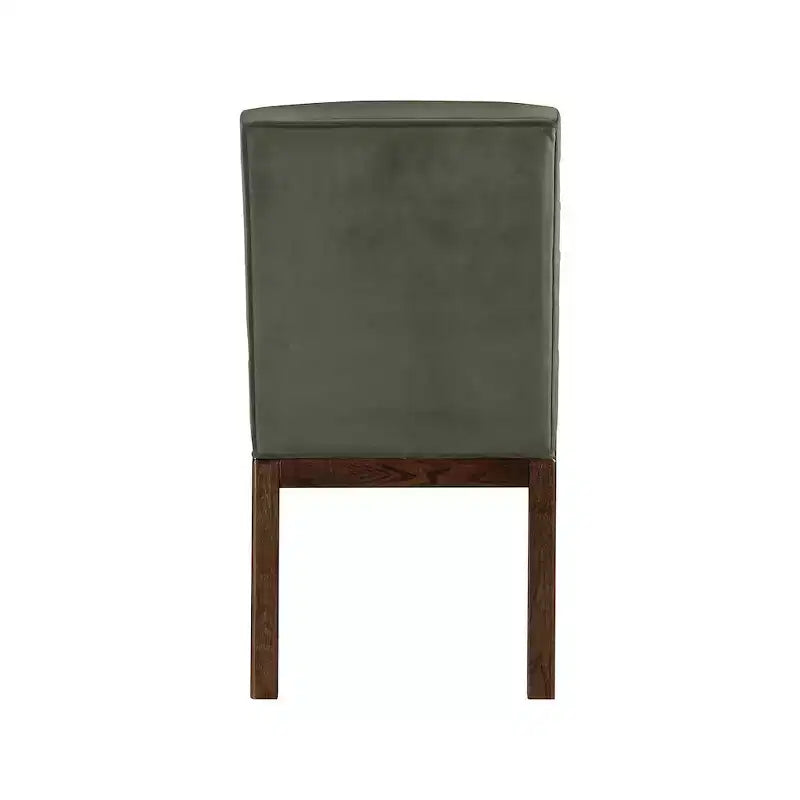 Sedia da pranzo in velluto – Trapuntatura profonda a canali, gambe in legno di frassino noce, design contemporaneo