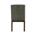 Sedia da pranzo in velluto – Trapuntatura profonda a canali, gambe in legno di frassino noce, design contemporaneo