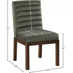 Sedia da pranzo in velluto – Trapuntatura profonda a canali, gambe in legno di frassino noce, design contemporaneo