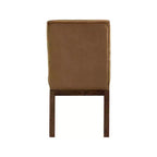 Sedia da pranzo in velluto – Trapuntatura profonda a canali, gambe in legno di frassino noce, design contemporaneo