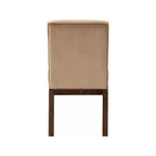 Sedia da pranzo in velluto – Trapuntatura profonda a canali, gambe in legno di frassino noce, design contemporaneo