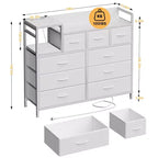 Cassettiera in tessuto a 39 cassetti, cassettiera moderna con stazione di ricarica, cassettiera con 9 cassetti e ripiano, cassettiera porta TV per camera da letto, soggiorno