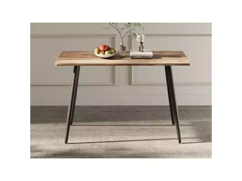 Okak 47.24Inch Modern Rectangle Dining Table, Minimalist Kitchen Table with Metal Legs for Dining Room, Living Room