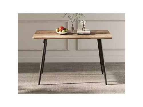 Okak 47.24Inch Modern Rectangle Dining Table, Minimalist Kitchen Table with Metal Legs for Dining Room, Living Room