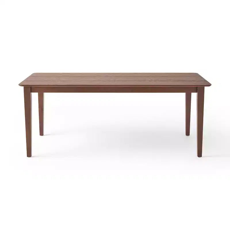 Tavolo da pranzo rettangolare da 150/200 cm – Piano effetto legno, Base a piedistallo, 4 posti, Varie opzioni di colore