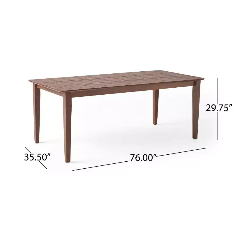 Tavolo da pranzo rettangolare da 150/200 cm – Piano effetto legno, Base a piedistallo, 4 posti, Varie opzioni di colore