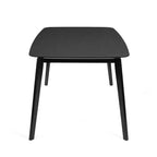 Tavolo da pranzo rettangolare da 150/200 cm – Piano effetto legno, Base a piedistallo, 4 posti, Varie opzioni di colore