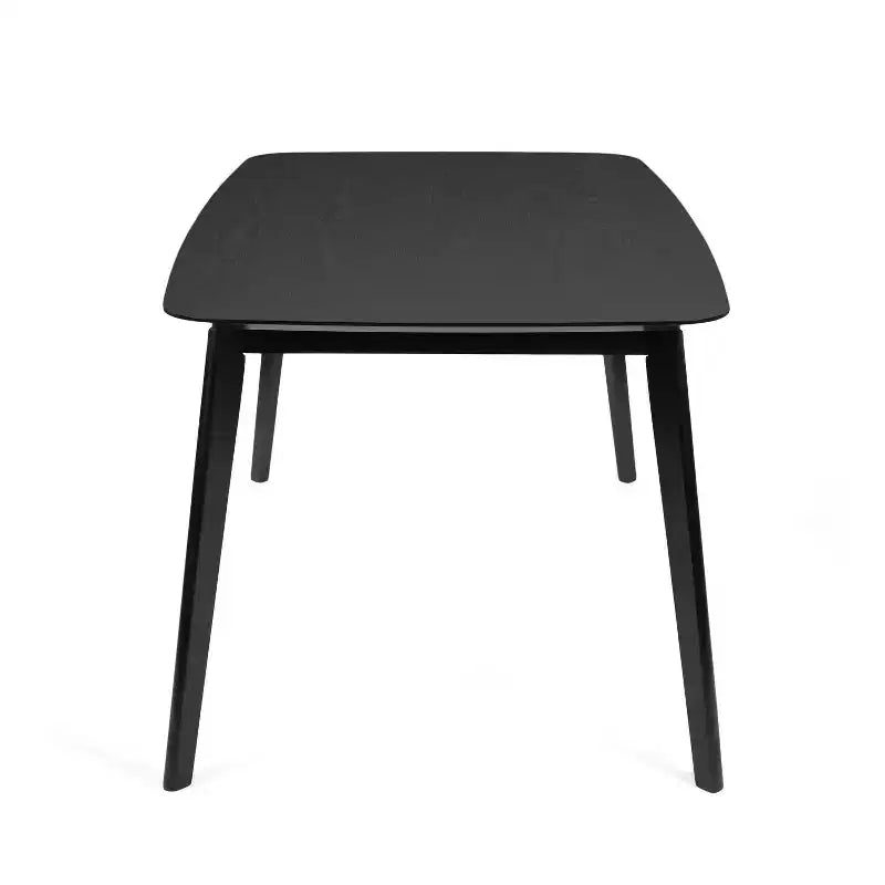 Tavolo da pranzo rettangolare da 150/200 cm – Piano effetto legno, Base a piedistallo, 4 posti, Varie opzioni di colore