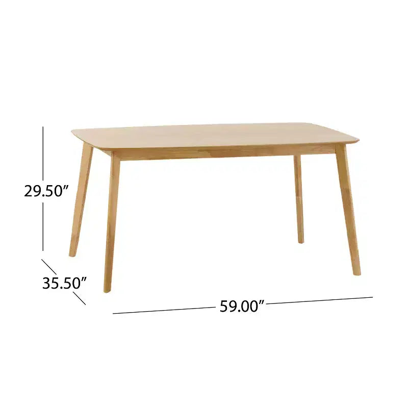 Tavolo da pranzo rettangolare da 150/200 cm – Piano effetto legno, Base a piedistallo, 4 posti, Varie opzioni di colore