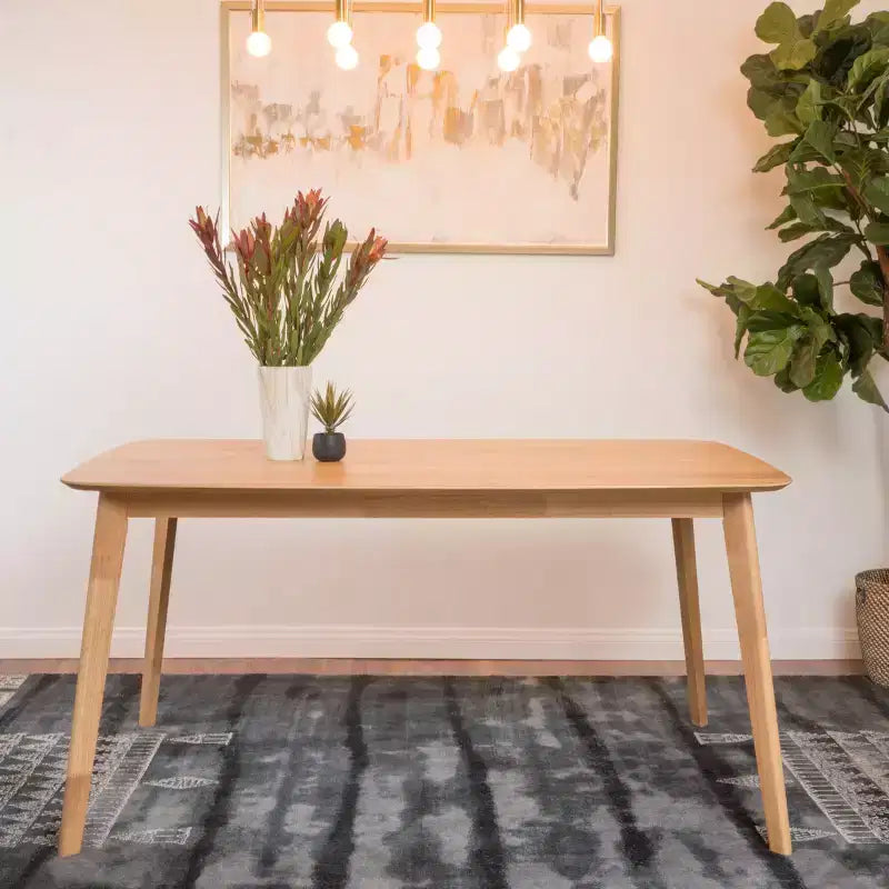 Okak 59/79In Rectangle Dining Table with Faux Wood Tabletop,Large Dining Table for Kitchen, Meeting Room, Living Room