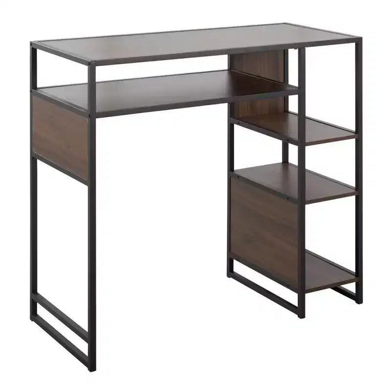 Okak Dining Table Kitchen Table Farmhouse Bar Height Table with Storage Space for Dining Room