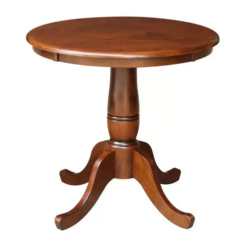 30" Round Top Pedestal Dining Table – International Concepts