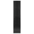 Libreria portaoggetti a cubo nera da 53" 4x2 – 8 scomparti, MDF, ferramenta antiribaltamento