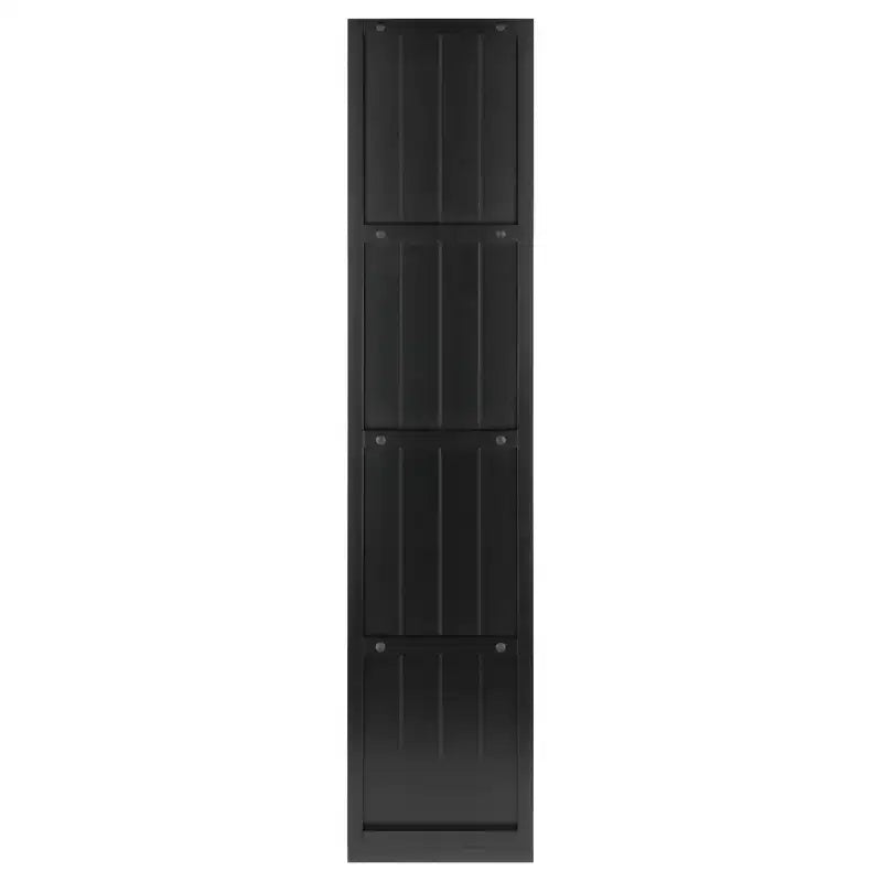Libreria portaoggetti a cubo nera da 53" 4x2 – 8 scomparti, MDF, ferramenta antiribaltamento
