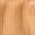 Tavolino da caffè in rattan scanalato – Miele Chiaro, Struttura in Mogano, Silhouette a Cascata, 44,5"L