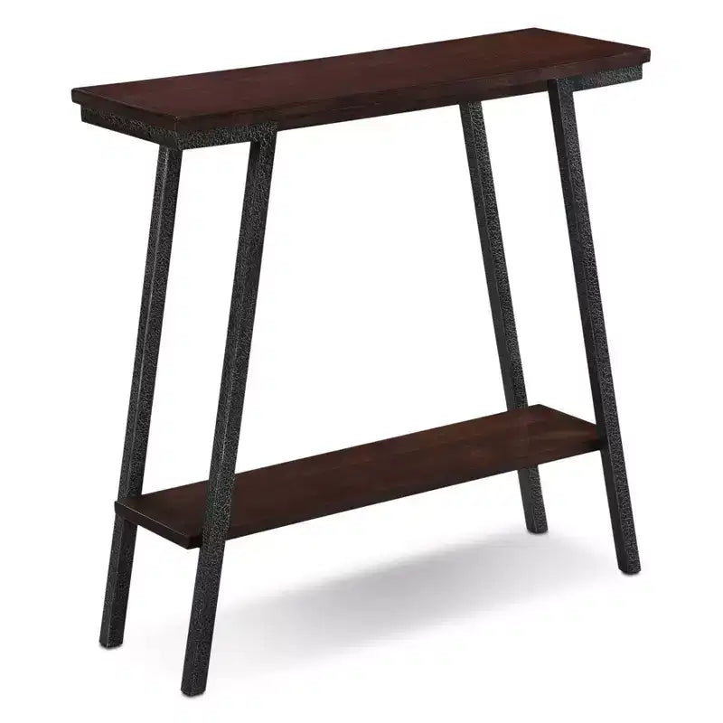 Leick Home Empiria Modern Industrial Hall Stand Brown: Wood Frame, Poplar Top, Entryway Shelf