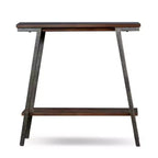 Console per ingresso moderna industriale – Piano in noce, base in acciaio, larghezza 30", certificato CARB
