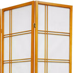 Paravento Shoji a doppia croce alto 1,8 m - Miele (3 Pannelli)