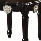 Tavolino d'appoggio quadrato nero – Legno massello, Design minimalista, 61 cm A x 66 cm L