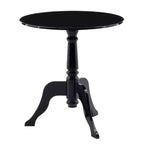 Tavolino finale Glam in acrilico nero – Gambe curve, rivestito trasparente, non tossico, 19,63"L