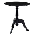 Tavolino finale Glam in acrilico nero – Gambe curve, rivestito trasparente, non tossico, 19,63"L