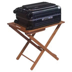 Portavaligie Pieghevole in Bambù Naturale – Piano in Legno a Doghe, Tavolino Pop-Up, Camera degli Ospiti