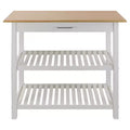 Kitchen Island with Two Shelves - Flora Home