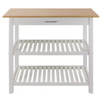 Kitchen Island with Two Shelves - Flora Home