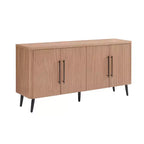 Madia moderna di metà secolo da 64,6" con 8 ripiani e 4 ante – Composito di legno