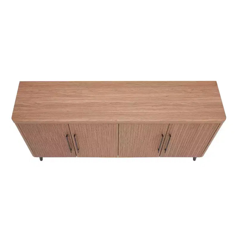 Madia moderna di metà secolo da 64,6" con 8 ripiani e 4 ante – Composito di legno