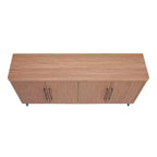 Madia moderna di metà secolo da 64,6" con 8 ripiani e 4 ante – Composito di legno